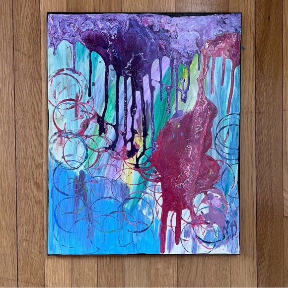 “Meraki” 16x20” Abstract Canvas Painting - Picture 3 of 4